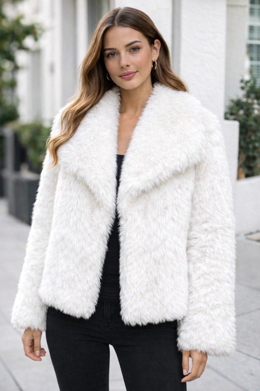 ELISIR – Luxury Eco Fur Cropped Jacket