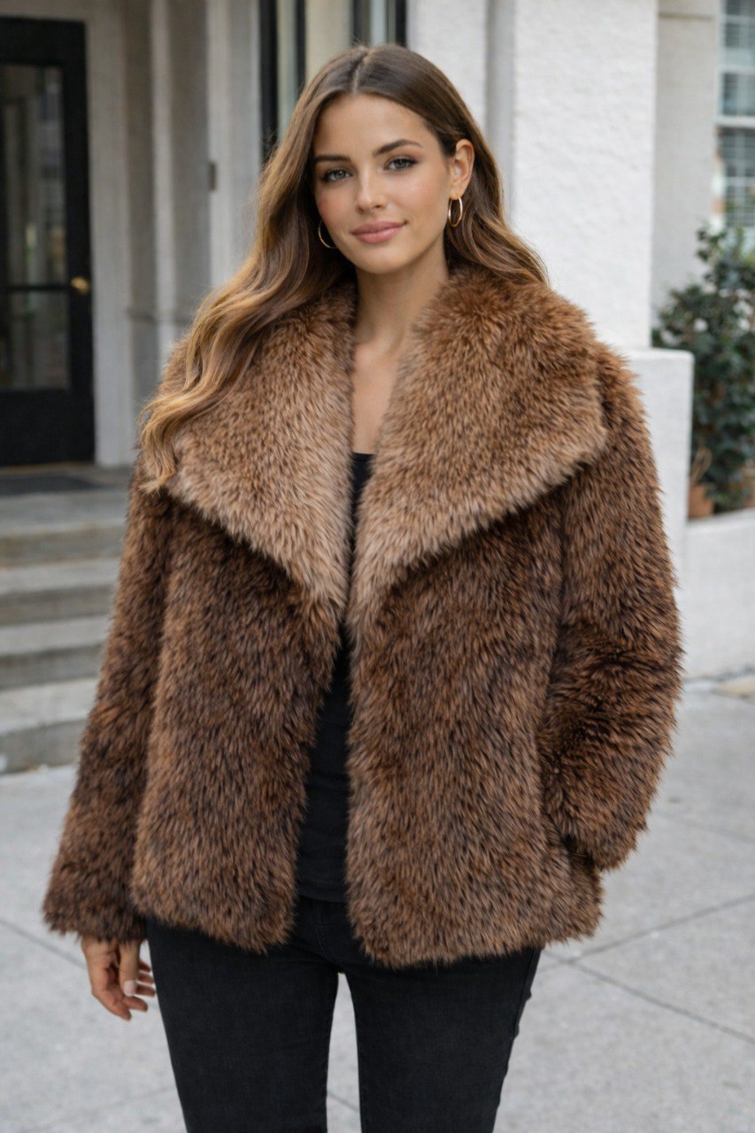 ELISIR – Luxury Eco Fur Cropped Jacket